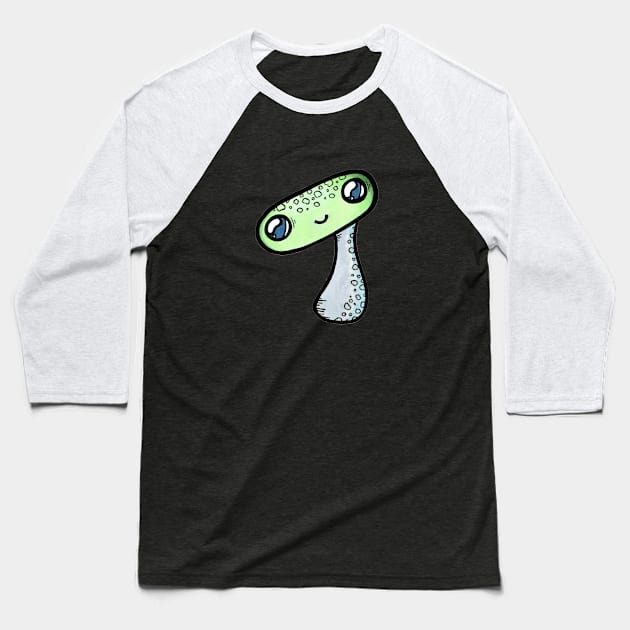 Friendly Little Alien Baseball T-Shirt by NicoleWhelan